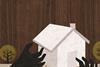 Property claims - hands reaching out towards a house