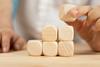 Stock image of wooden building blocks