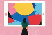Woman looking at screen
