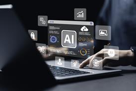 A data analyst using technology AI