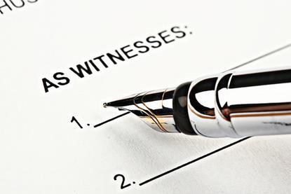 Pen witnessing signature