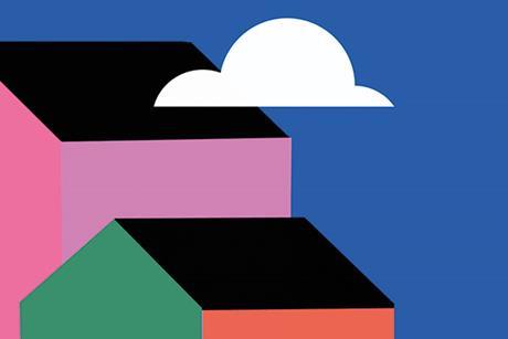 Graphic of several houses