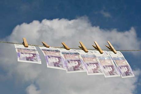 Sterling on washing line