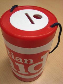 charity collection tin