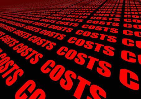 costs red letters black background