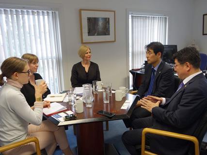 Photo of Vice-President Christina Blacklaws meeting the Seoul Bar Association