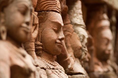 Picture of Cambodian stone statues