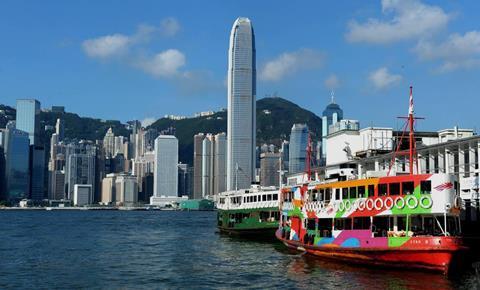 a photograph of Hong Kong harbour