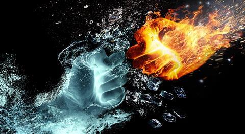 fire and water hands