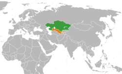 kazakhstan uzbekistan locator