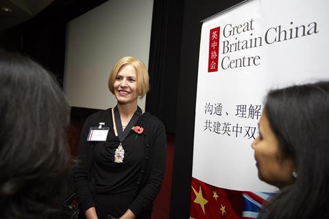 Vice President Christina Blacklaws talking to attendees of the UK-China Rule of Law Roundtable