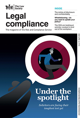 Legal Compliance magazine cover - April 2020